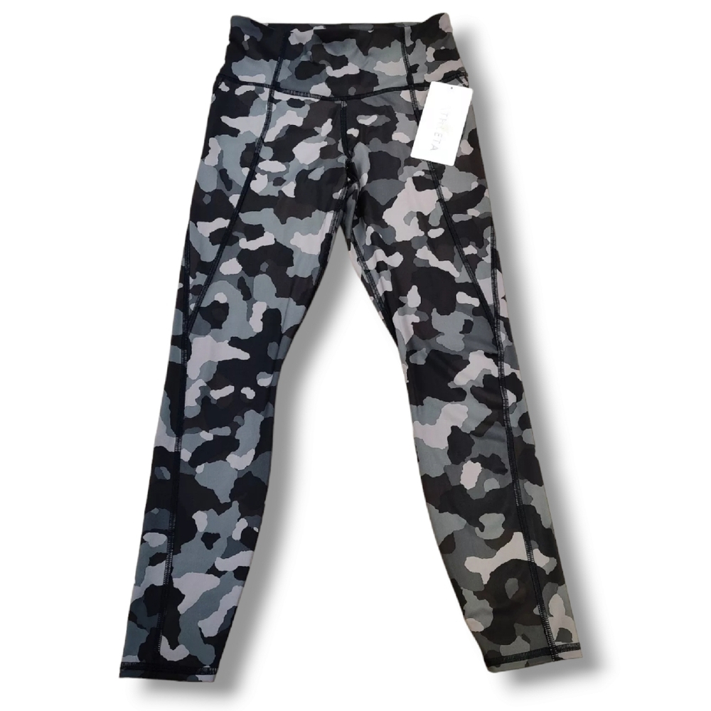NEW Athleta Lightning Camo 7/8 Tight Leggings High Rise SuperSonic Black XS
